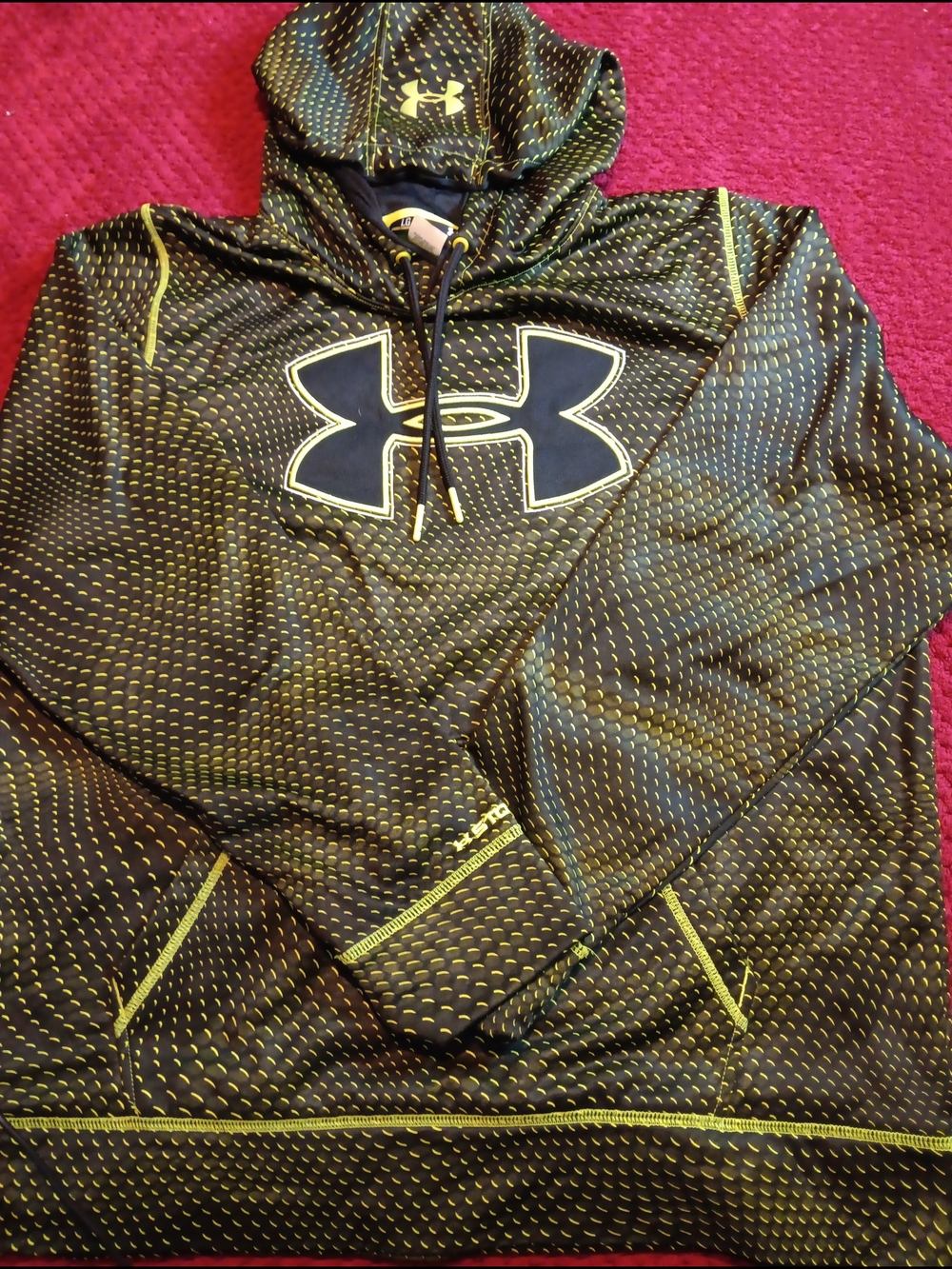 Under Armour Black & Neon Yellow Hoodie